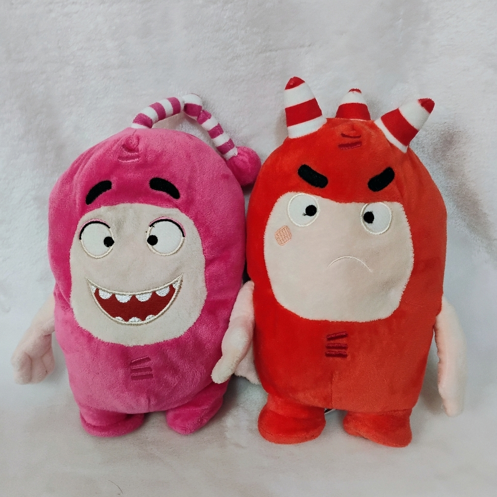 Oddbods Plush Lot Fuse‎ & Newt Stuffed Toy Animated Series Children's TV Goffa